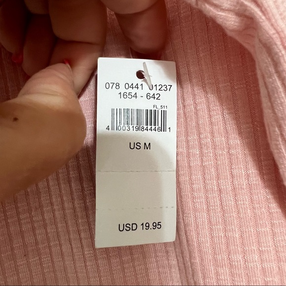 PINK RIBBED AERIE TANG TOP - Picture 5 of 5